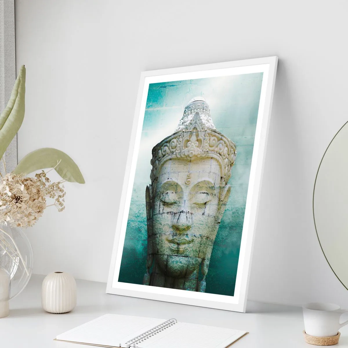 Poster in white frmae - In Search of Light - 30x40 cm