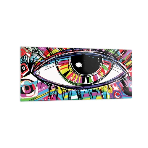 Glass picture - Colourful Eye - Colourful Soul - 120x50 cm
