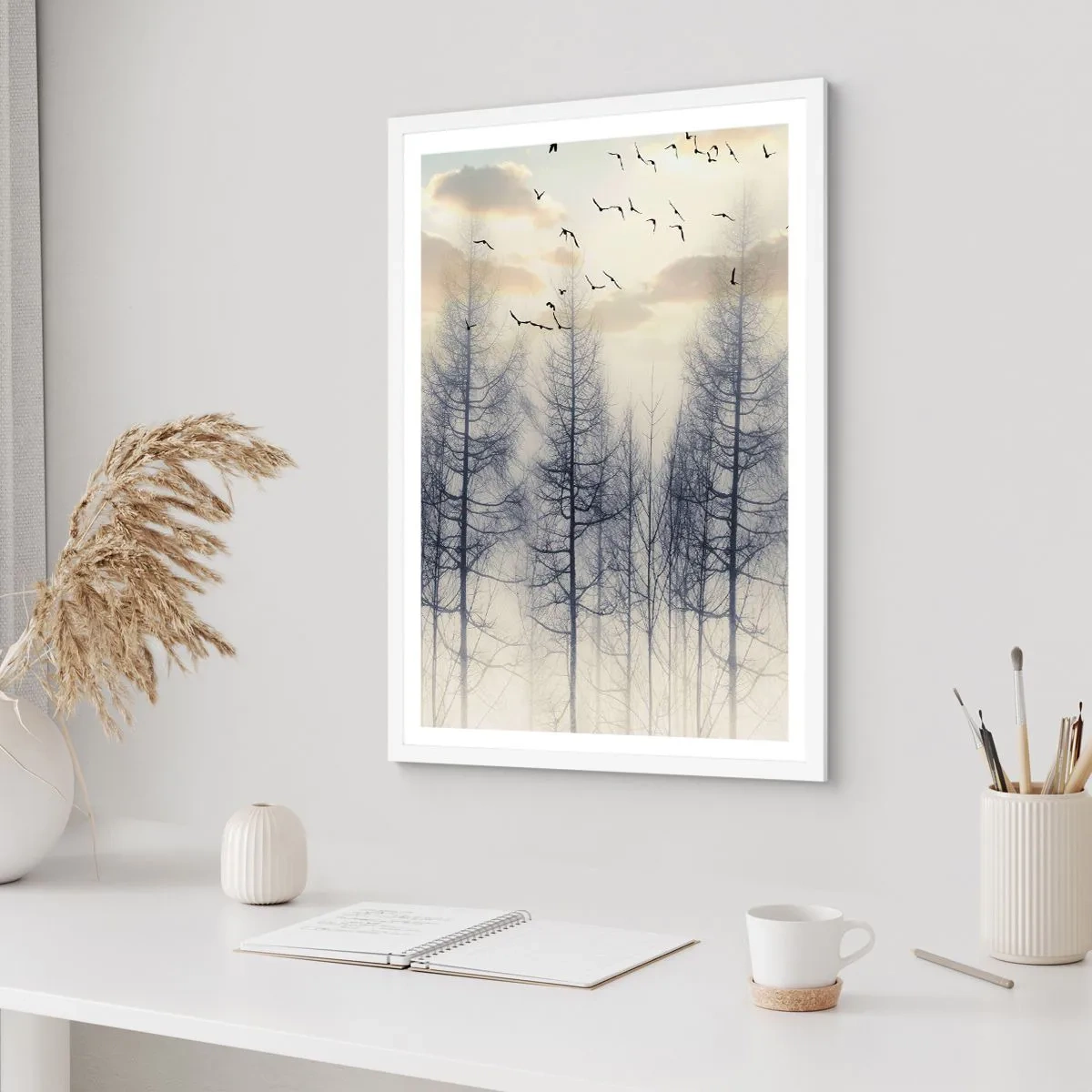 Poster in white frmae - Spirits of the Forest - 30x40 cm