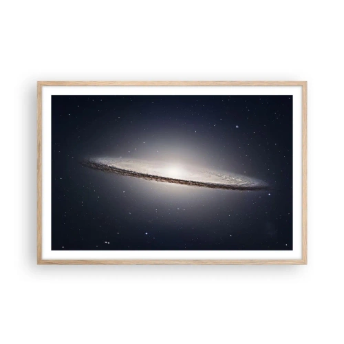 Poster in light oak frame - A Long Time Ago in a Distant Galaxy - 91x61 cm