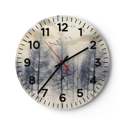 Wall clock - Clock on glass - Spirits of the Forest - 40x40 cm