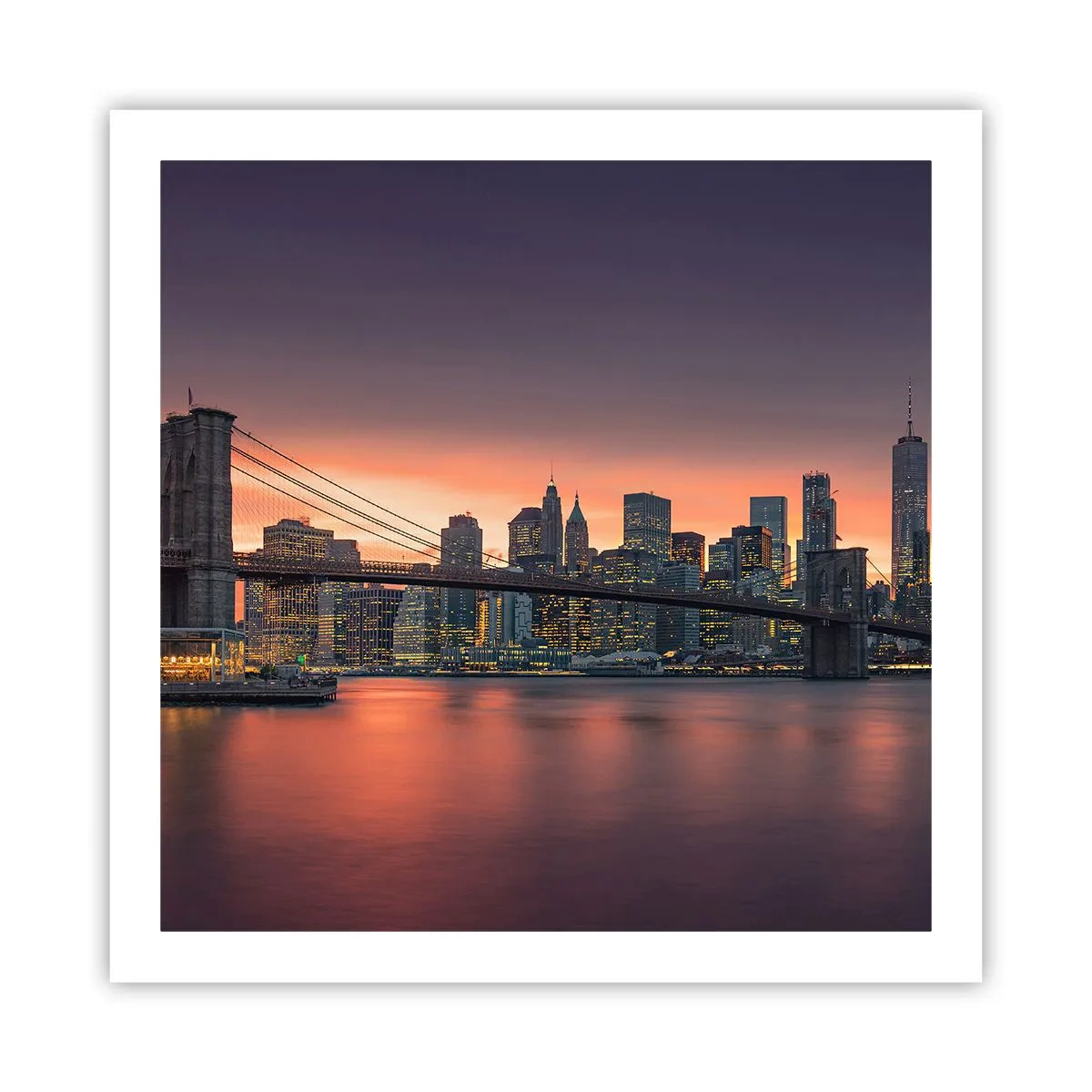 Poster - Submerged in Lilac Silence - 60x60 cm