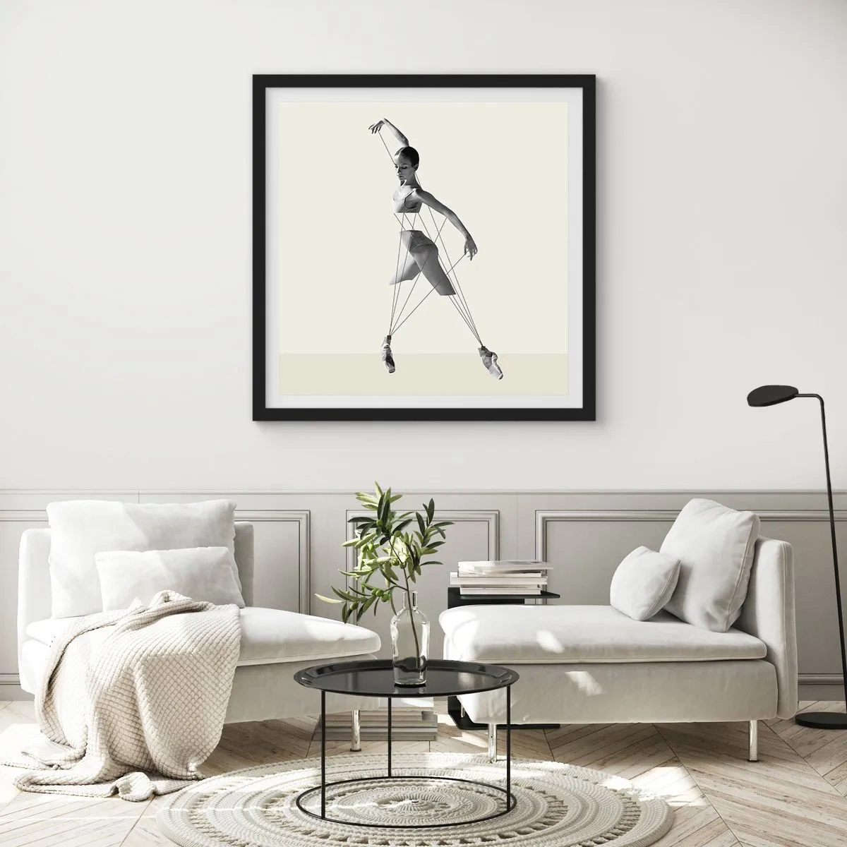 Poster in black frame - In the Theatre of the World - 60x60 cm