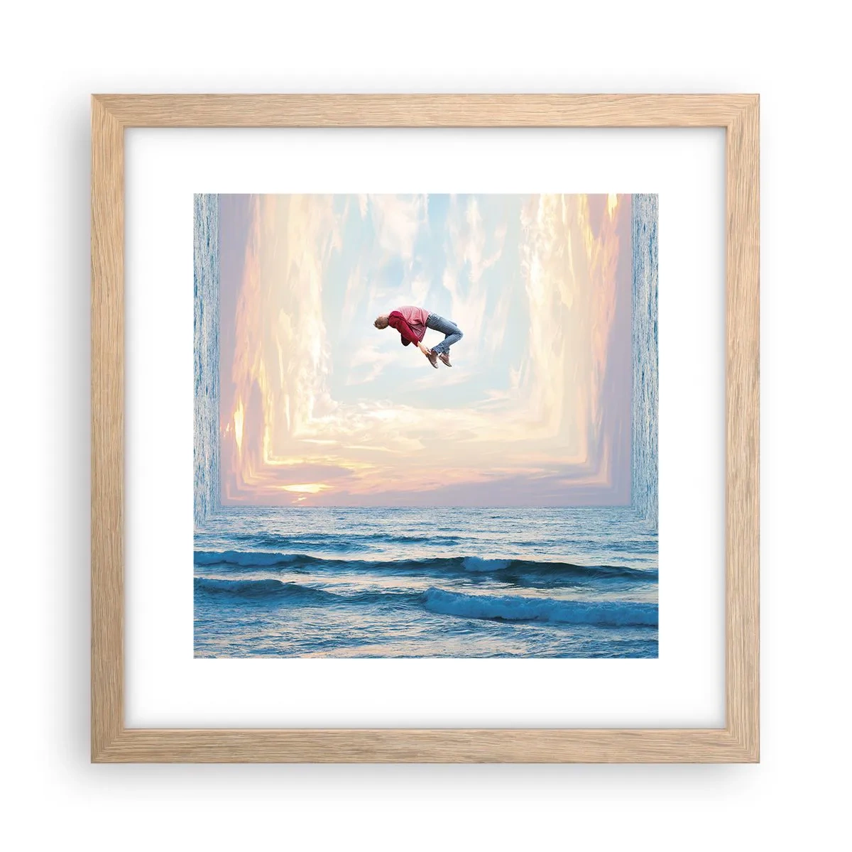 Poster in light oak frame - To Another Dimension - 30x30 cm