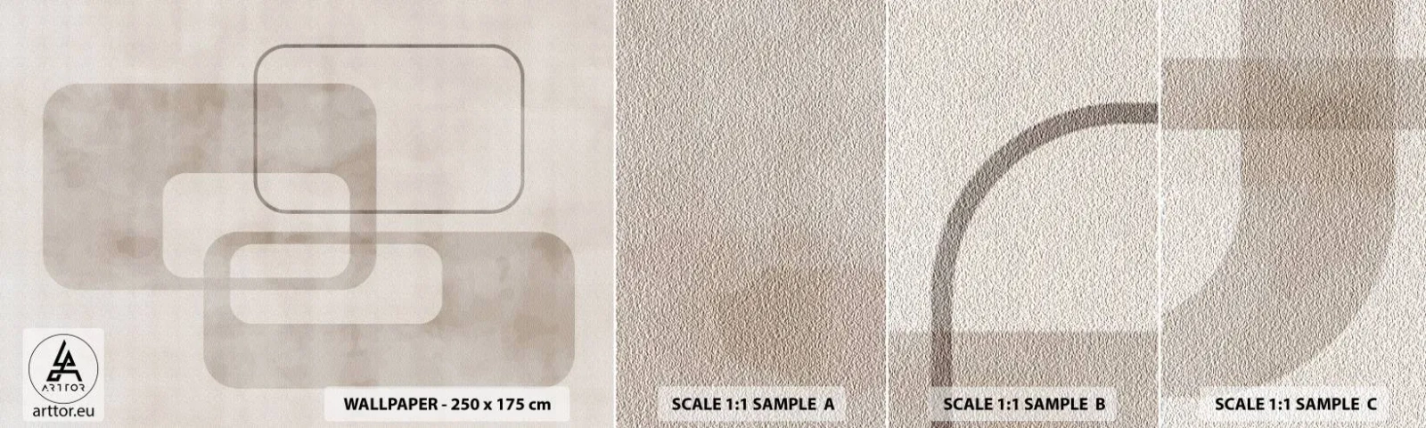 Photo Wallpaper Sample Self-Adhesive Deluxe Sticker - Geometrical Grout - Shapes, Minimalism, Bright - 100x30 cm