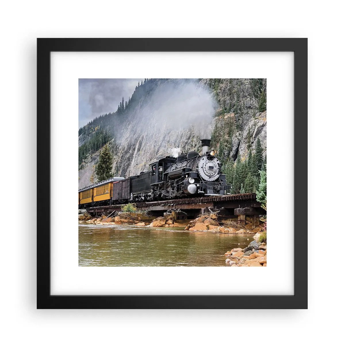 Poster in black frame - Where Are You off to? - 30x30 cm