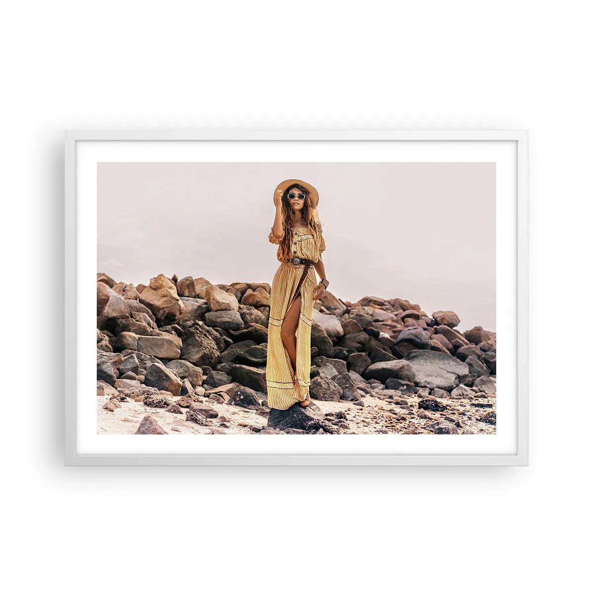 Poster in white frmae - The Magic of Stones - 70x50 cm