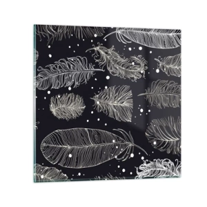 Glass picture - Feathery Lace - 50x50 cm