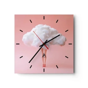 Wall clock - Clock on glass - Sweet Promise - 30x30 cm