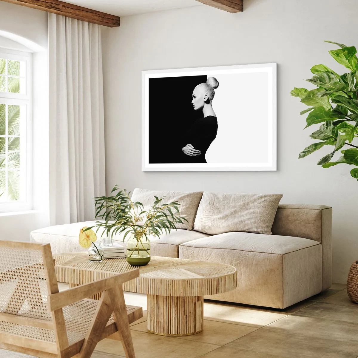 Poster in white frmae - Simply a Woman - 40x30 cm