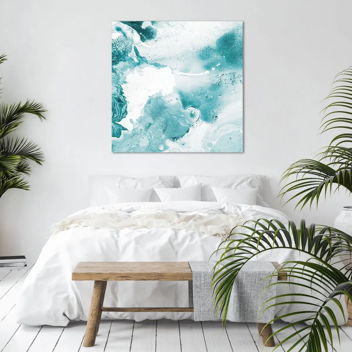 Canvas picture - Lakes of Blue - 30x30 cm