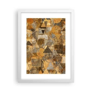 Poster in white frmae - World Caught in One Form - 30x40 cm