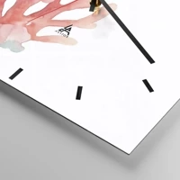 Clock face with lines