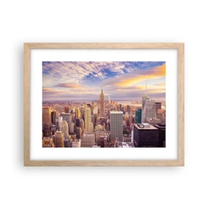 Poster in light oak frame - Reaching the Clouds - 40x30 cm