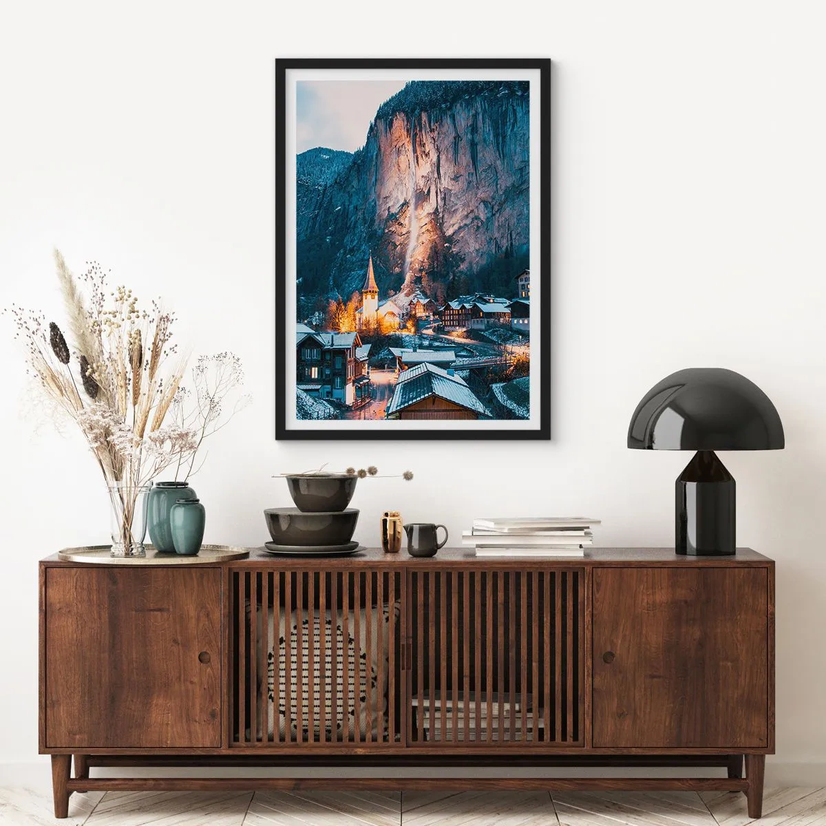 Poster in black frame - Sparkling Winter Spirit - 61x91 cm