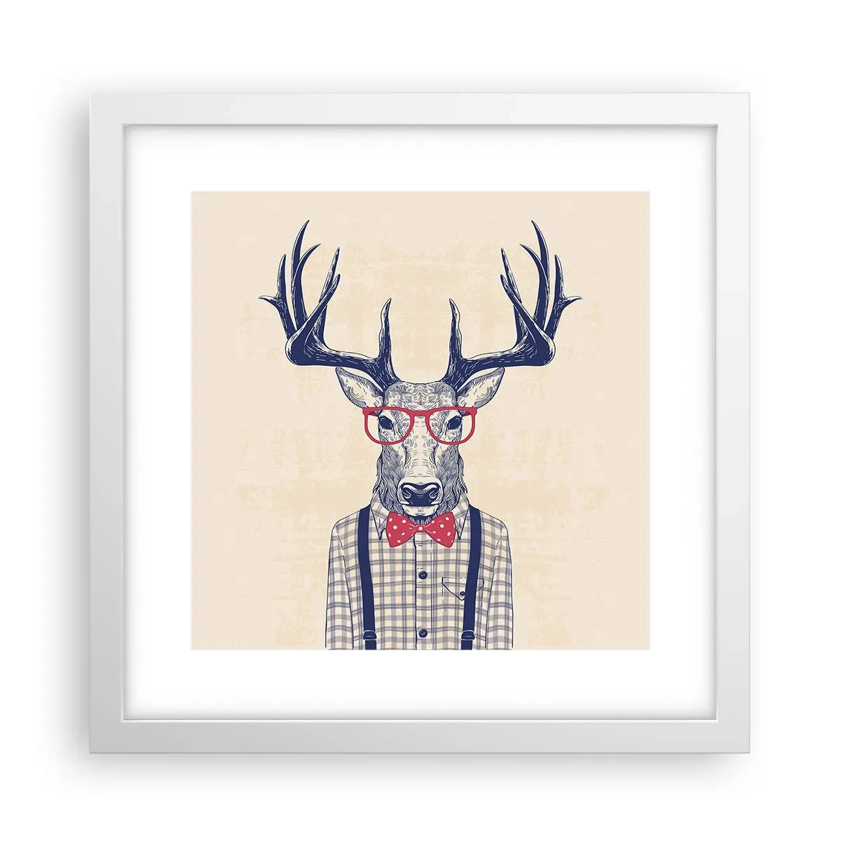 Poster in white frmae - Fun Extravagance - 30x30 cm