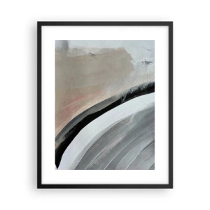 Poster in black frame - Composition: Arc of Black and Grey - 40x50 cm