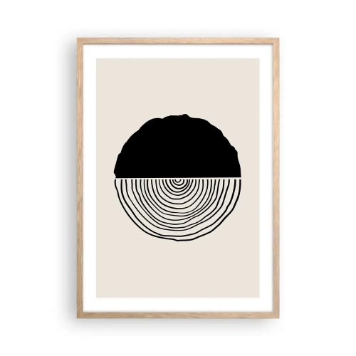 Poster in light oak frame - Half-half - 50x70 cm