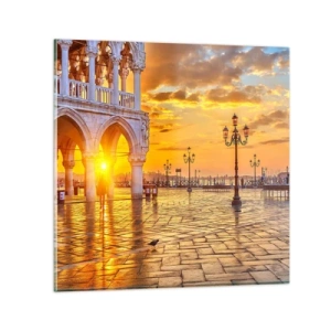 Glass picture - Where Is Everybody? - 30x30 cm