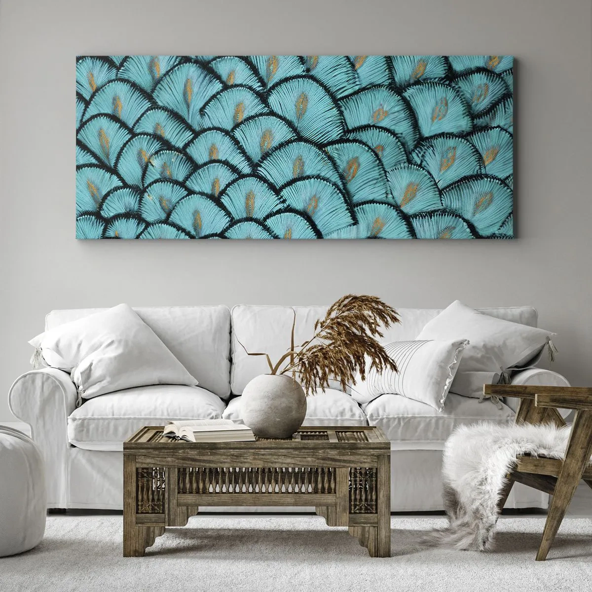 Canvas picture - Great Feather Gala - 100x40 cm
