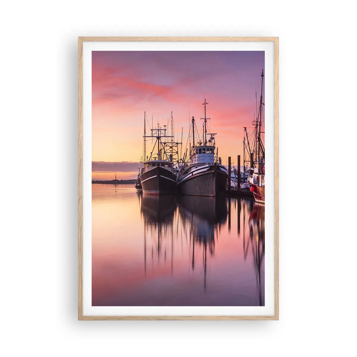 Poster in light oak frame - Before Dawn - 70x100 cm