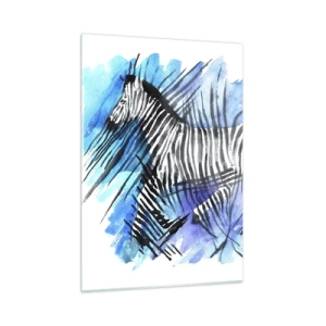 Glass picture - Hidden in Stripes - 50x70 cm