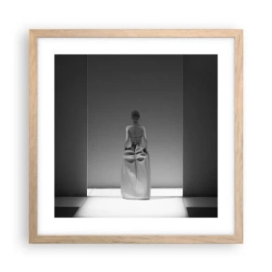 Poster in light oak frame - Refined Simplicity - 40x40 cm