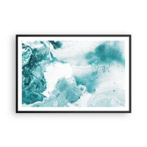Poster in black frame - Lakes of Blue - 91x61 cm
