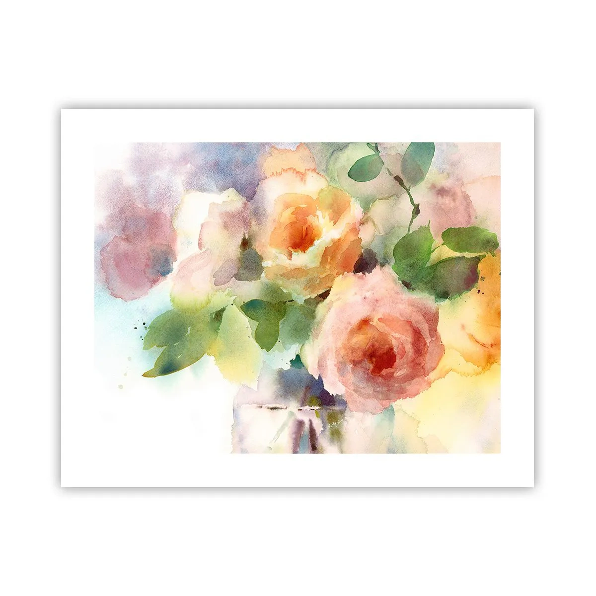 Poster - Delicate Like Watercolour - 50x40 cm