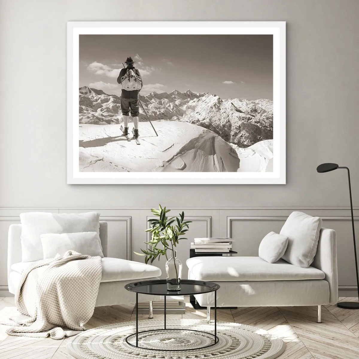 Poster in white frmae - Mountains Are the Same - 50x40 cm