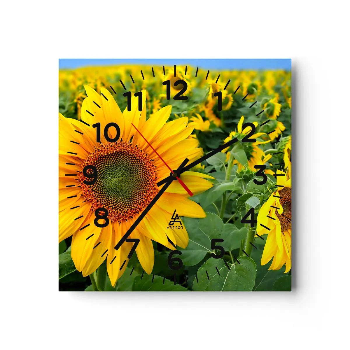 Wall clock - Clock on glass - Hundreds of the Suns - 30x30 cm