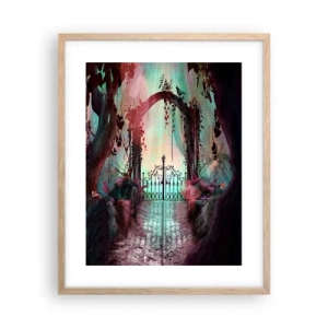 Poster in light oak frame - Secret Garden - 40x50 cm