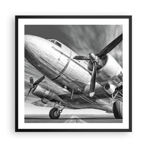 Poster in black frame - Always Ready to Fly - 60x60 cm