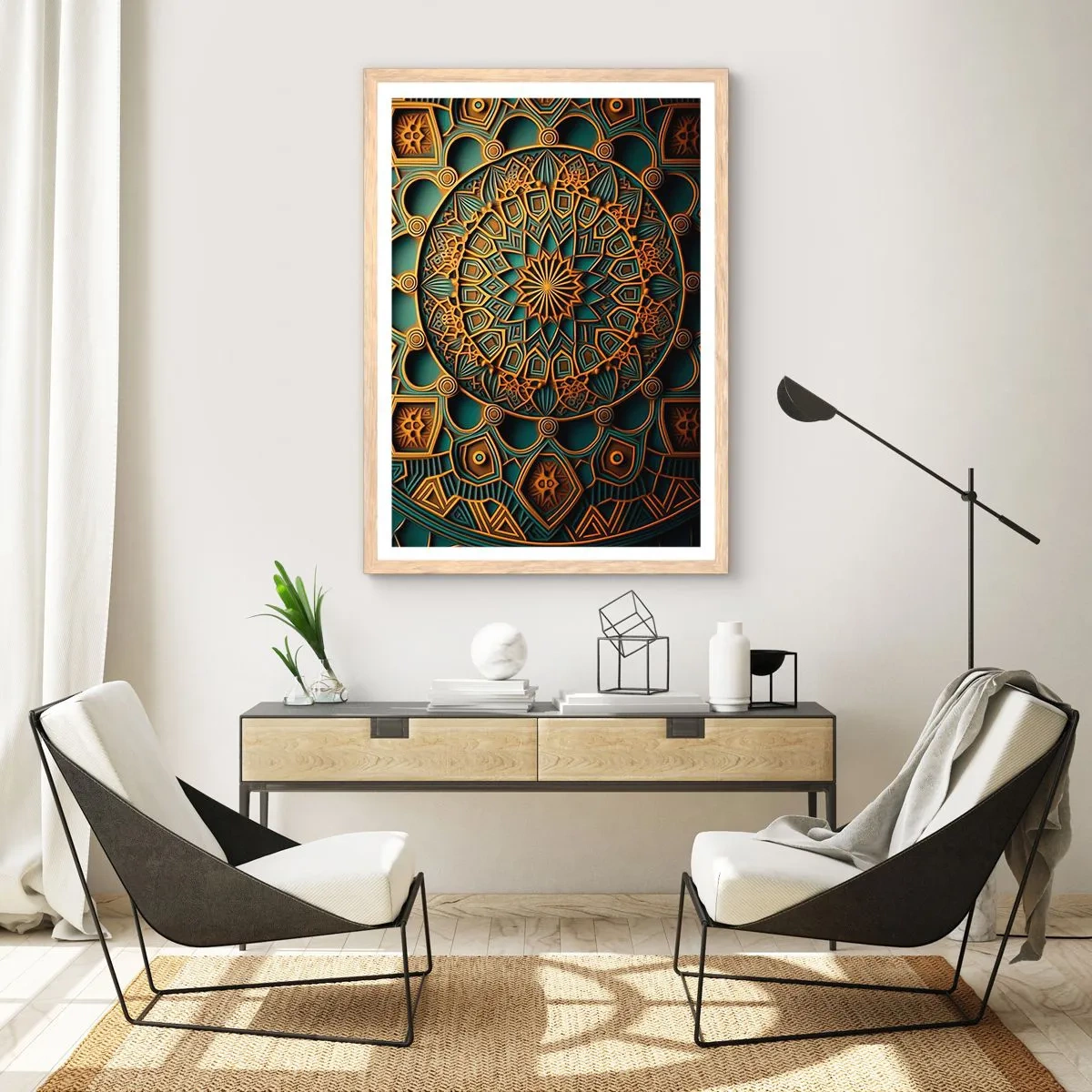 Poster in light oak frame - In Arabic Style - 70x100 cm