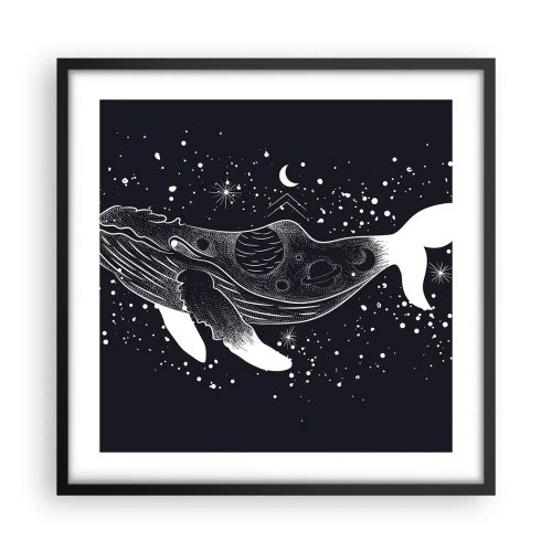 Poster in black frame - In the Ocean of Universe - 50x50 cm