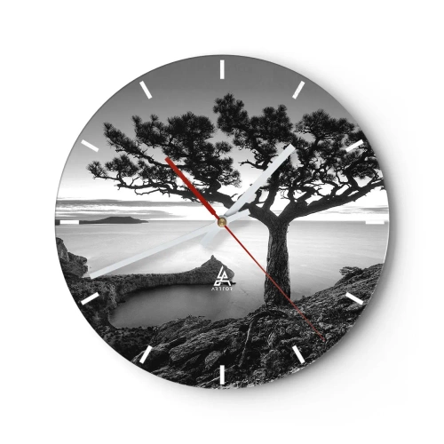 Wall clock - Clock on glass - Quiet All Around - 40x40 cm