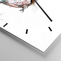 Clock face with lines