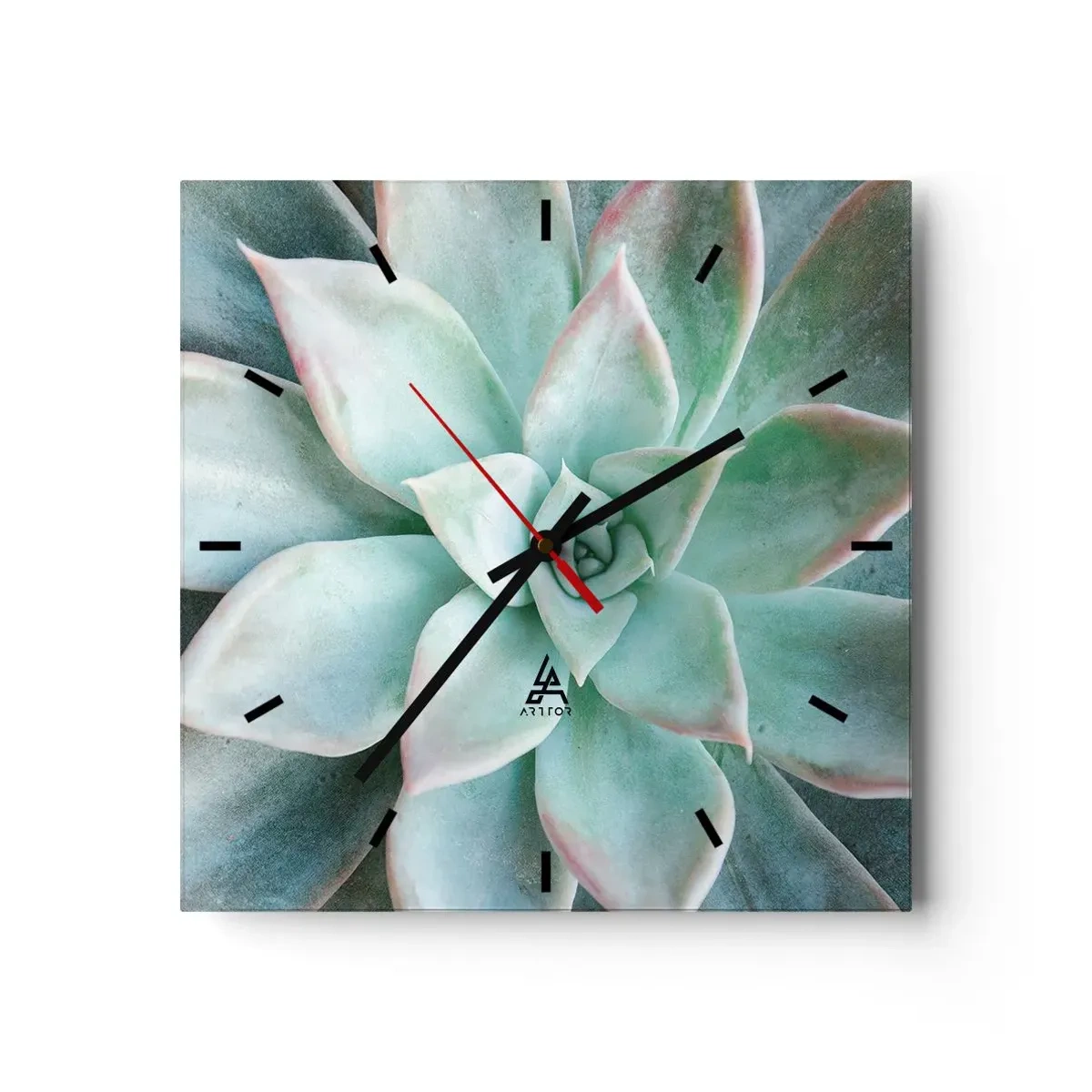 Wall clock - Clock on glass - Heart of a Desert - 30x30 cm
