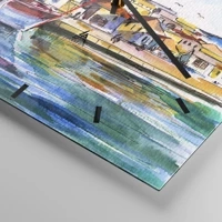 Clock face with lines