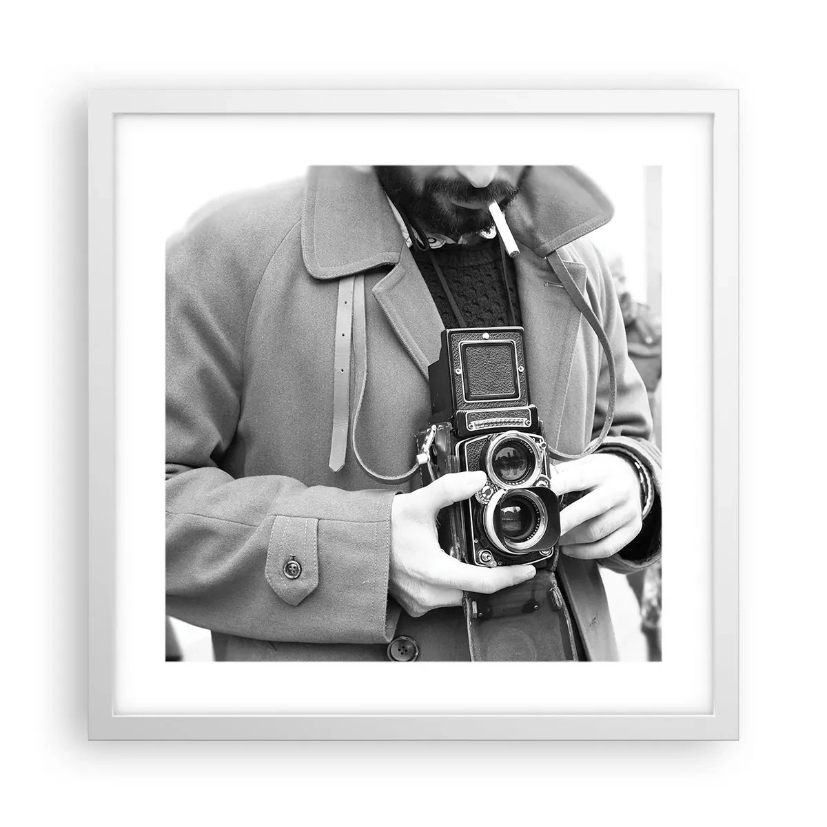 Poster in white frmae - In Retro Style - 40x40 cm