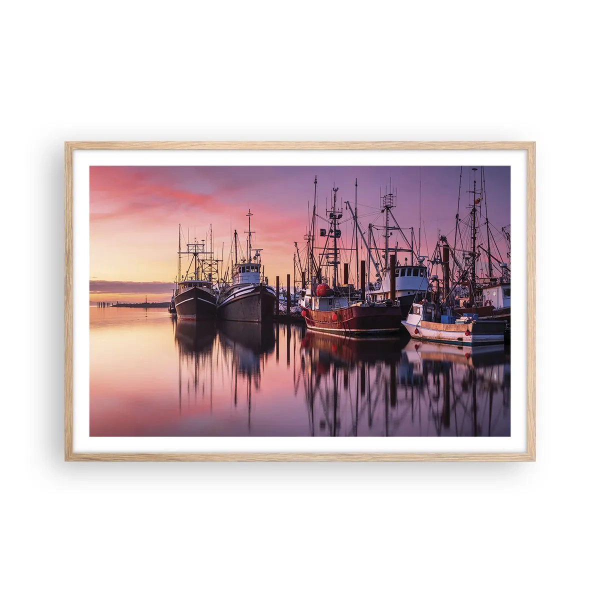 Poster in light oak frame - Before Dawn - 91x61 cm