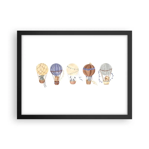 Poster in black frame - Friends in Travel - 40x30 cm