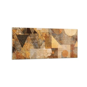 Glass picture - Cubist Study in Brown - 120x50 cm