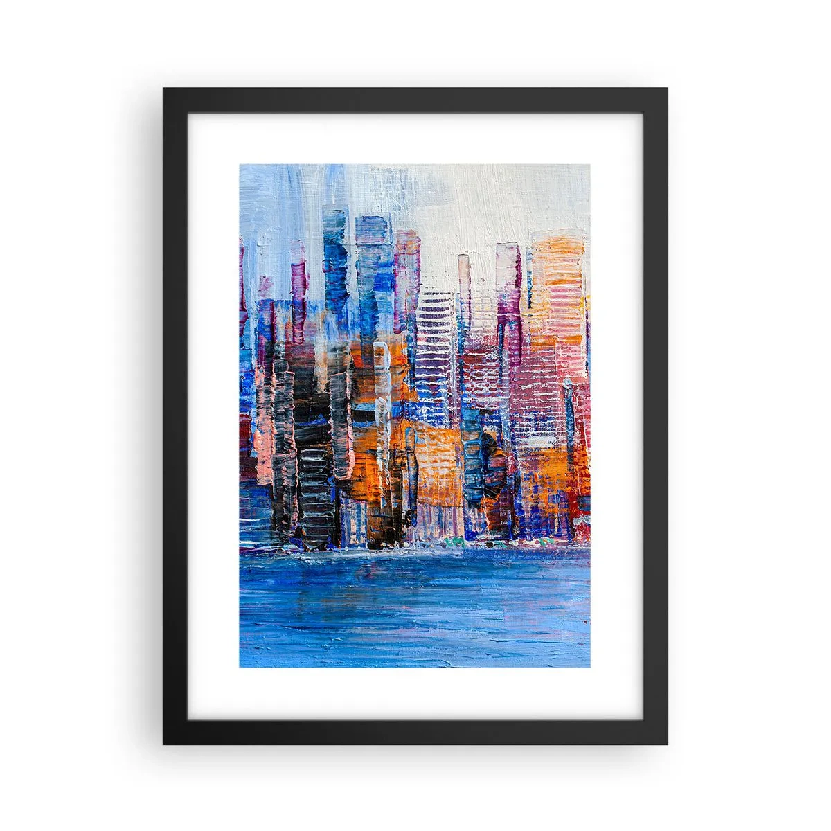 Poster in black frame - Joyful Metropolis - 30x40 cm