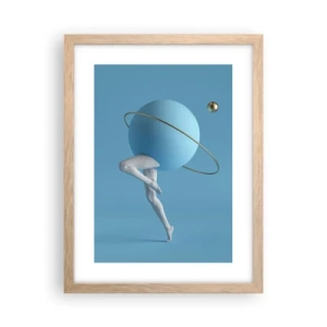 Poster in light oak frame - And Planets Are Going Crazy - 30x40 cm