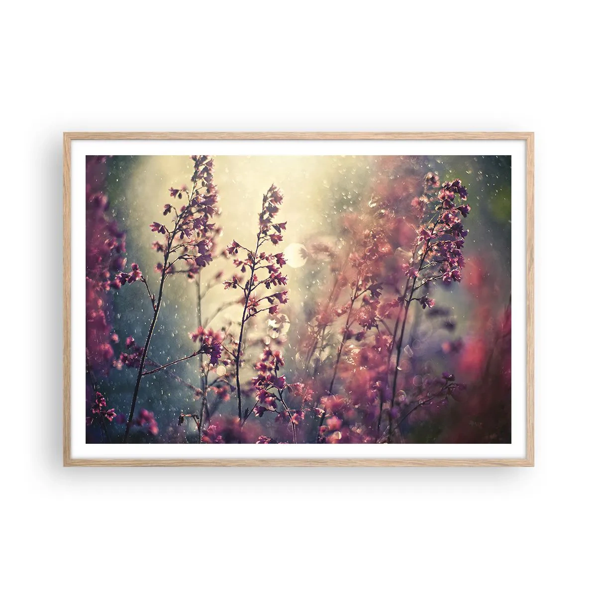Poster in light oak frame - Secret Garden - 100x70 cm