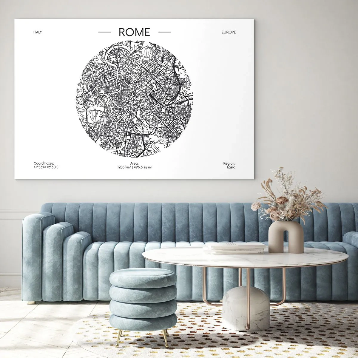 Glass picture - Anatomy of Rome - 120x80 cm