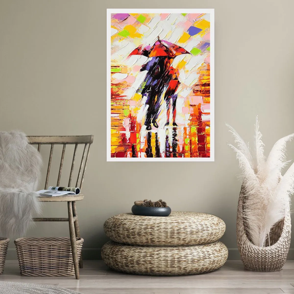Poster - Together through Night and Rain - 50x70 cm