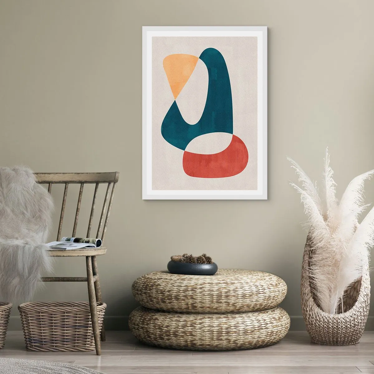 Poster in white frmae - Influences and Metamorphoses - 61x91 cm