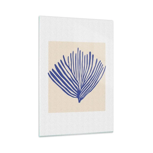 Glass picture - Blue Fan - 80x120 cm